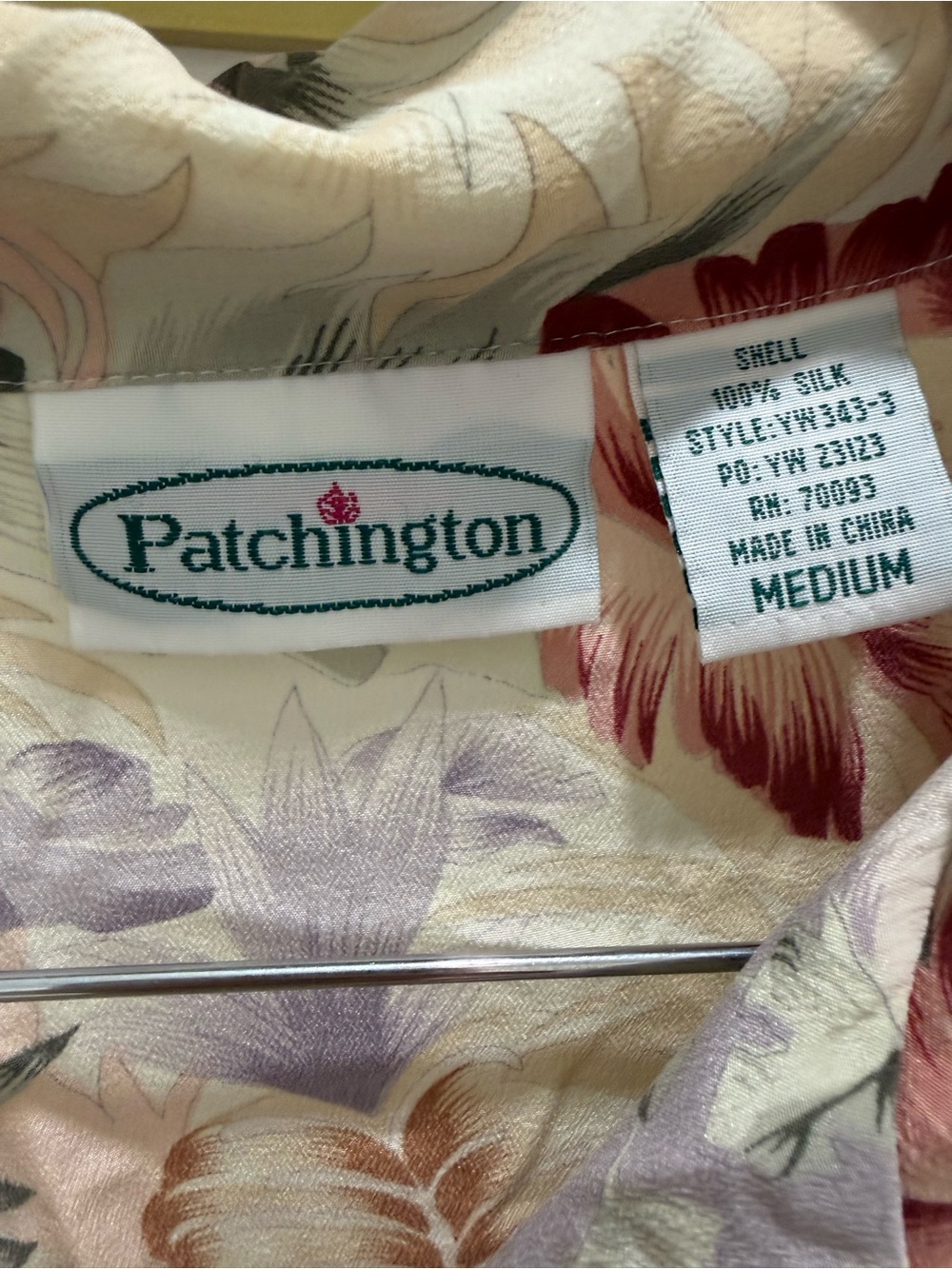 Vintage Silk Tropical Hawaiian Camp Shirt Floral Resort Vacation Medium - Picture 9 of 9